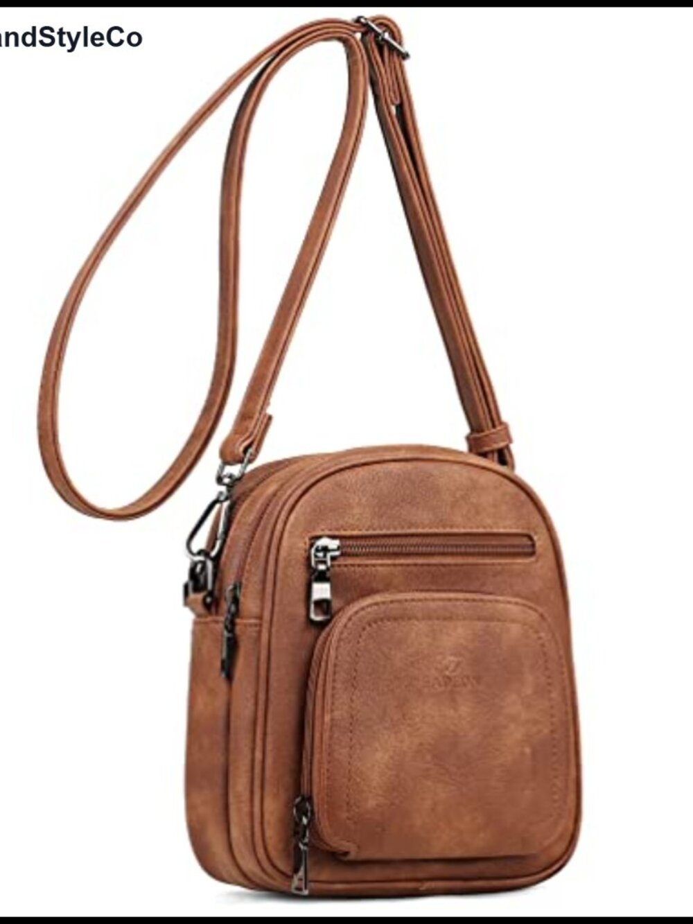 PU Leather Crossbody Purse with RFID Anti-Theft Card Slots and Adjustable Strap
